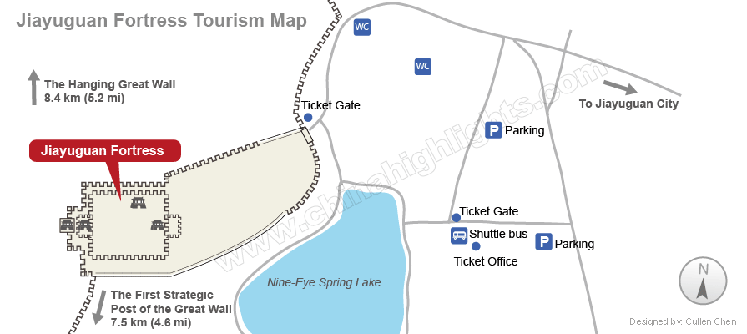 jiayuguan tourism map