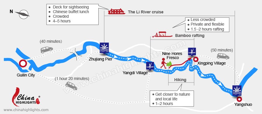 the Li River map